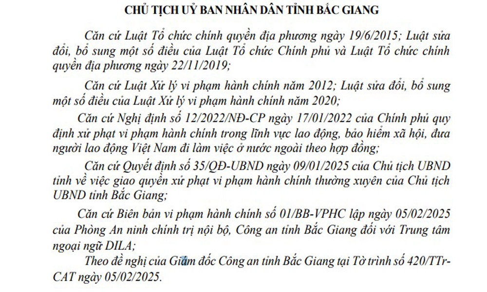  Xử phạt trung tâm ngoại ngữ vì sử dụng lao động nước ngoài không đúng với giấy phép